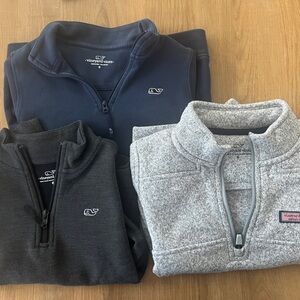 Vineyard Vines boys size 6 Pullover Trio - Gray, Navy, Black s
